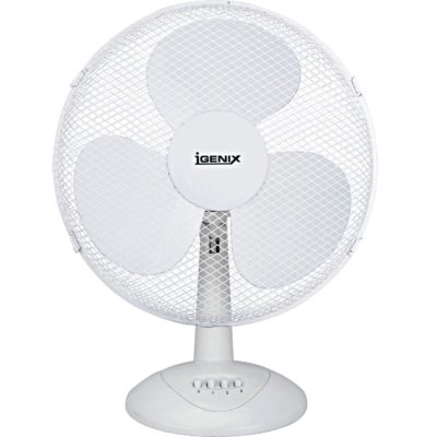 Igenix DF1210 12 Inch Desk Fan in White